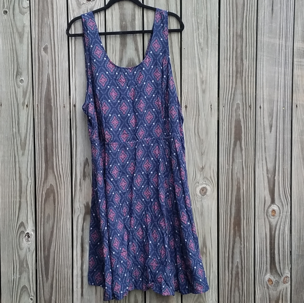 Torrid 3 Paisley Tie Back Sleeveless Mini Dress